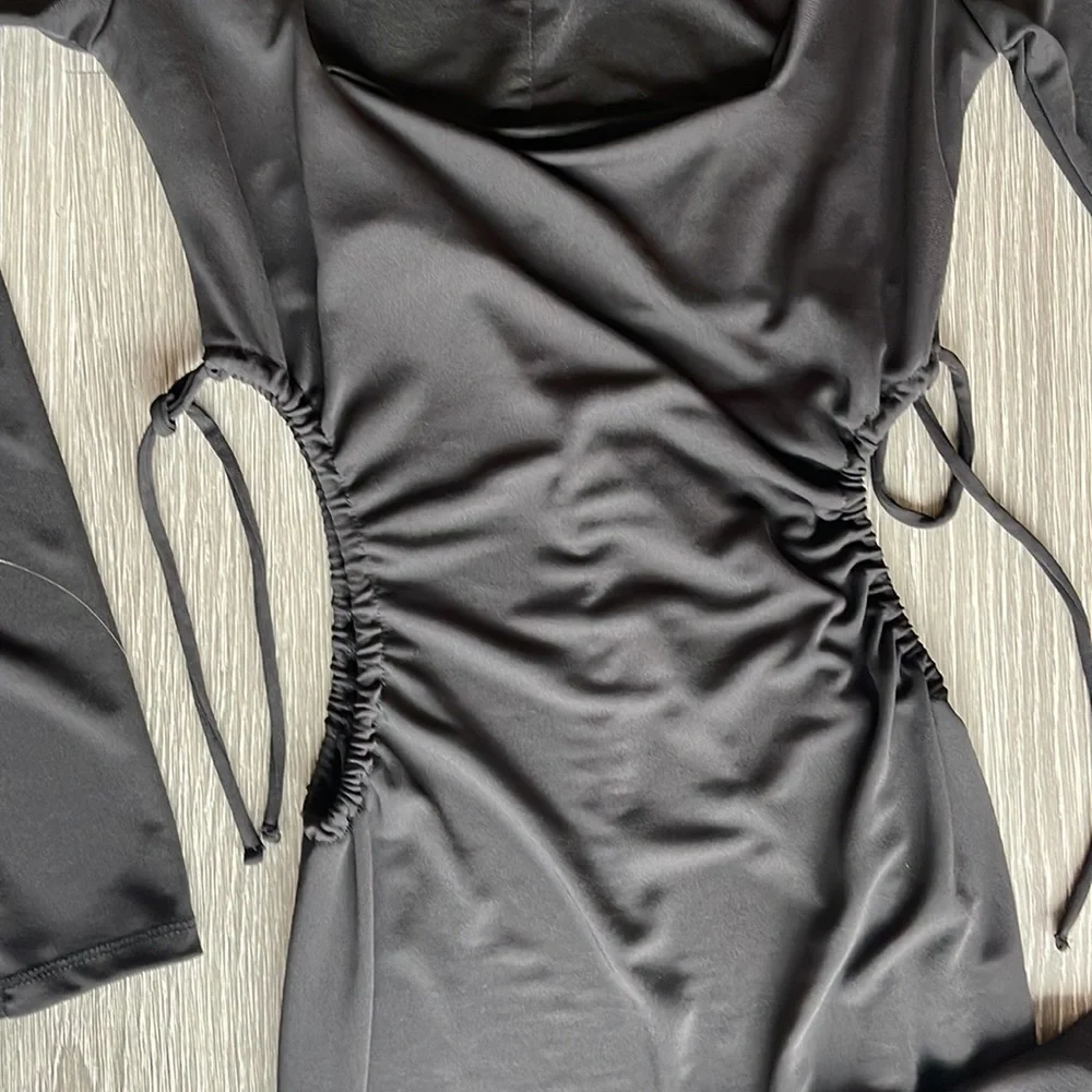 Zara black Midi Dress - Picture 3 of 5